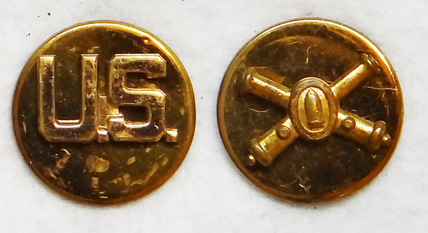 WW II Army Coast Artillery Enlisted Collar Disk Set