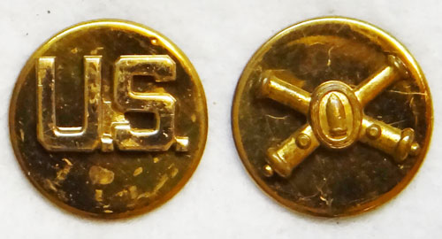 WW II Army Coast Artillery Enlisted Collar Disk Set