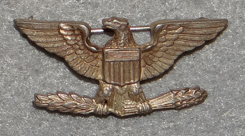 WW II U.S. Colonel Sterling Rank Insignia