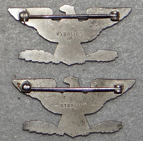 WW II U.S. Colonel Sterling Rank Insignias