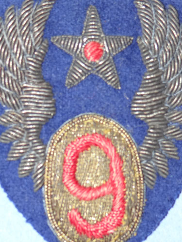 Bullion WW II 9th Army Air Force Shoulder Patch