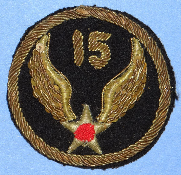 Theater Made Bullion 15th Army Air Force WW II Patch