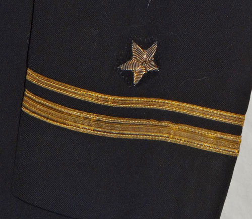 Named WW II U.S. Navy "LTJG" Dark Blue Coat & Trousers with Gold Bullion Pilot Wings