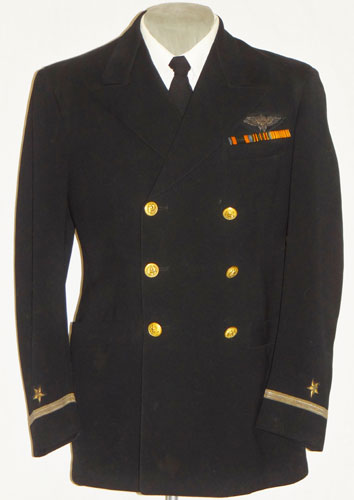 Named WW II U.S. Navy Ensign Dark Blue Coat & Trousers with Bullion ...