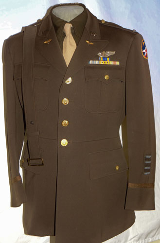 WW II 7th Army Air Force Officer Service Coat with "Bombardier" Wing