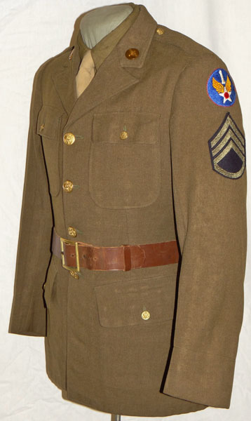 WW II Army Air Force Service Coat with 1st AAF Shoulder Patch