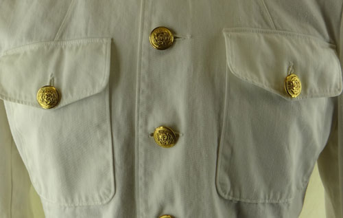 WW II U.S. Maritime Service Dress White Summer Uniform