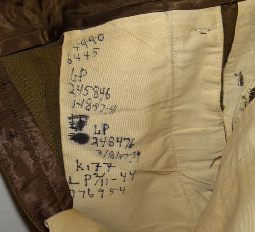 WW II U.S. Army Officer OD Wool Shirt with Trousers