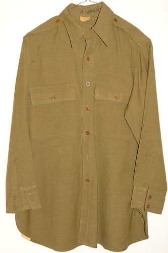 WW II U.S. Army Officer OD Wool Shirt with Trousers