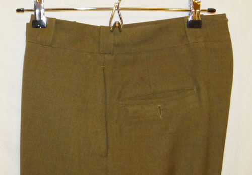 WW II U.S. Army Officer OD Wool Shirt with Trousers