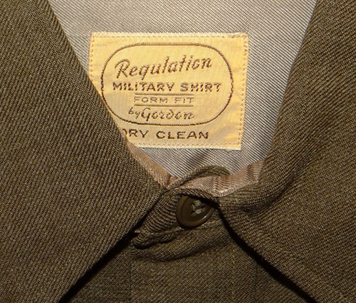 WW II U.S. Army Officer OD Wool Shirt